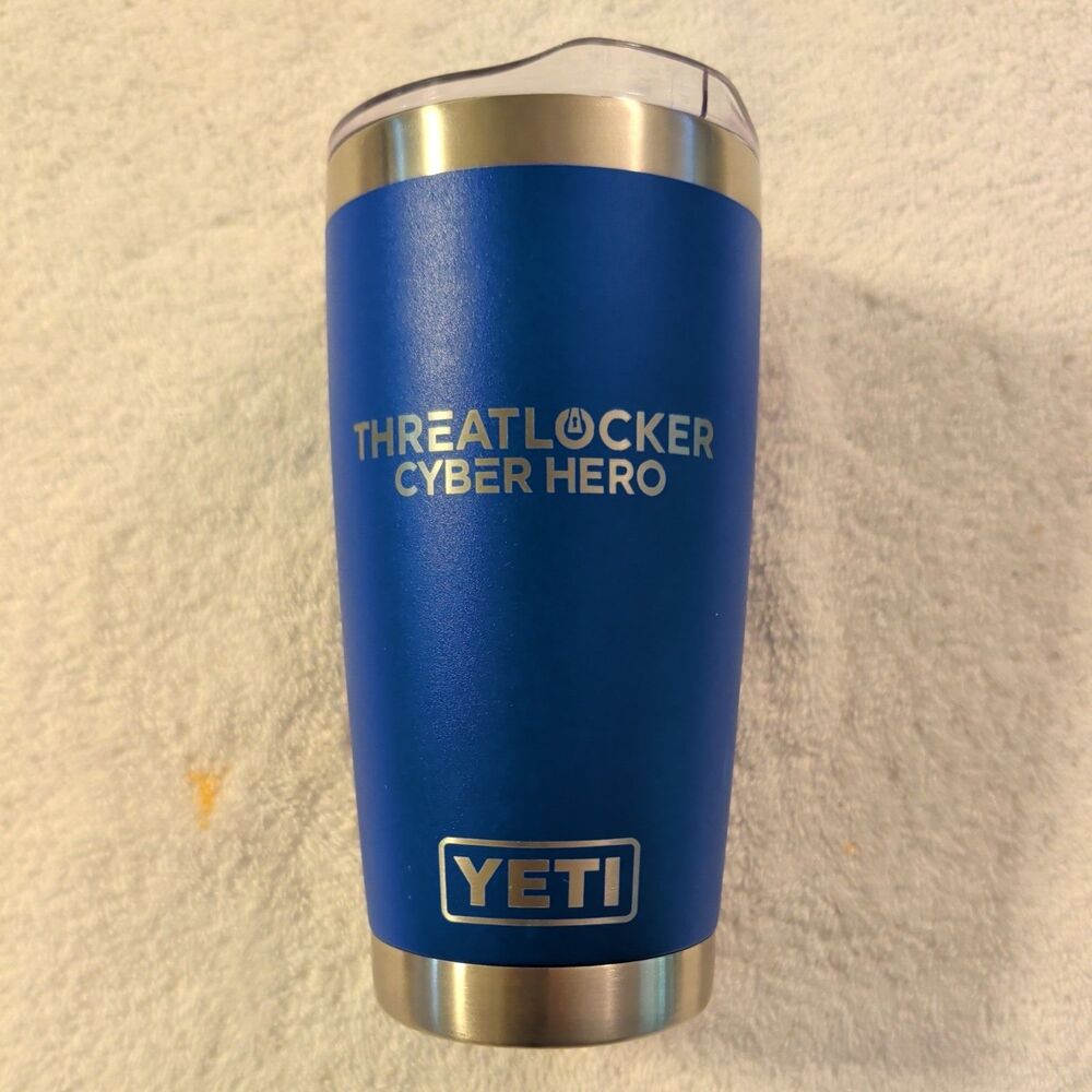 YETI Rambler 18oz Blue Stainless Steel Vacuum Insulated Tumbler w/ lid